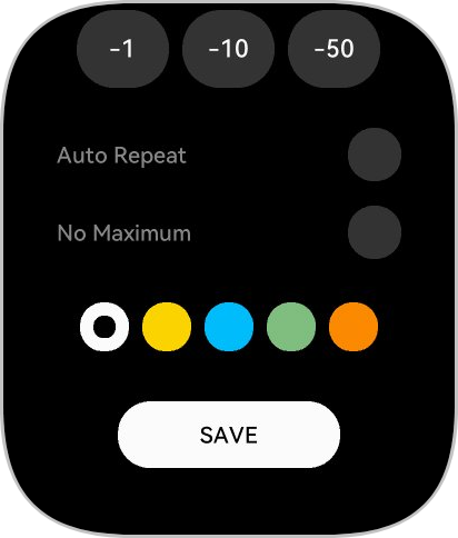 Digital Counter Settings Screen