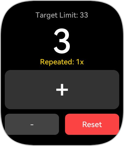 Digital Counter Settings Screen