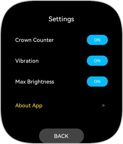 Digital Counter Settings Screen