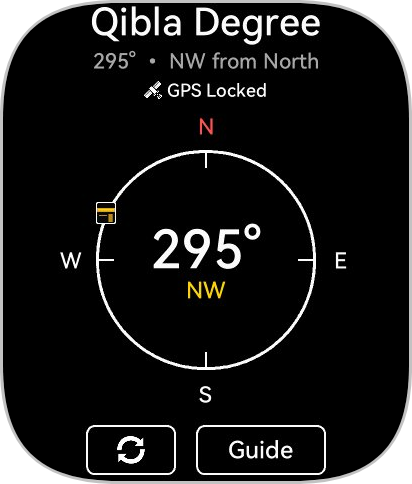 Qibla Degree Screen 2